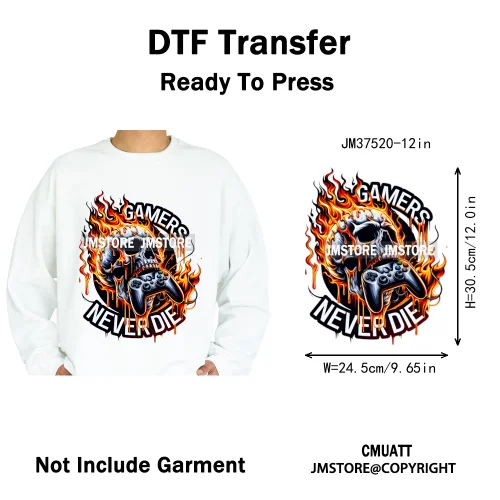 12in Game Zone Time Girl Gamer Squad Hustler Graffiti Game On Over Iron on DTF Transfers Stickers Ready to Press for Hoodies
