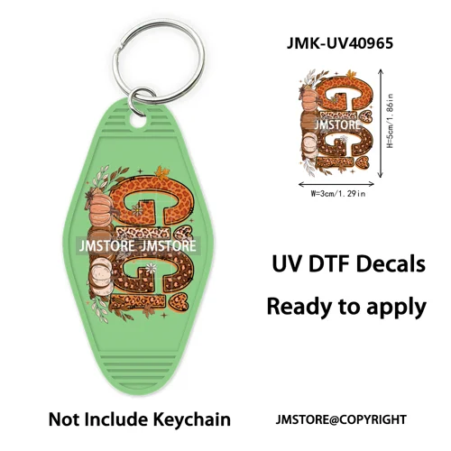 Mama Mini Halloween Spooky Ghosts UV DTF Motel Keychain Decal Ready To Ship Durable Transfer Stickers Prints For Hotel Keychain