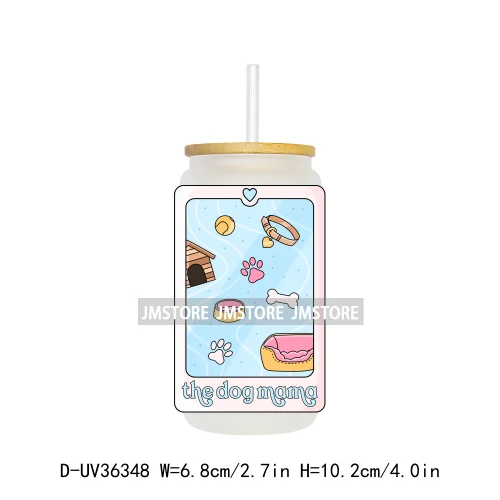 Coquette Iced Coffee Positive Quotes UV DTF Transfer Stickers Decals Ready To Apply Waterproof For 16OZ Libbey Glass Can Cup Mug