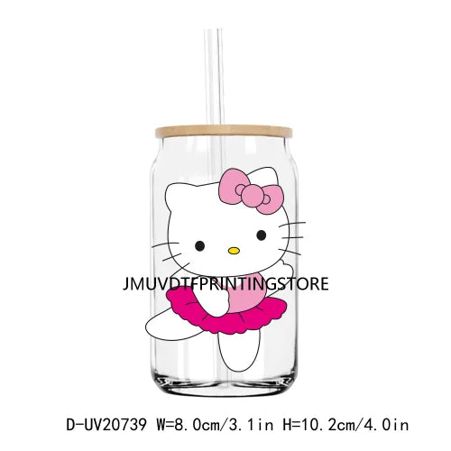 Popular Cartoon Character With Red Bow UV DTF Transfers Stickers Decals For Libbey Cold Cups Mugs Tumbler Waterproof DIY Logo