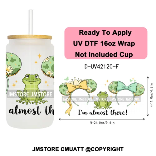 Coquette Bow Magical Cartoon Princess Halloween UV DTF Stickers Ready To Apply Cup Wrap High Quality For 16OZ Libbey Can Glass