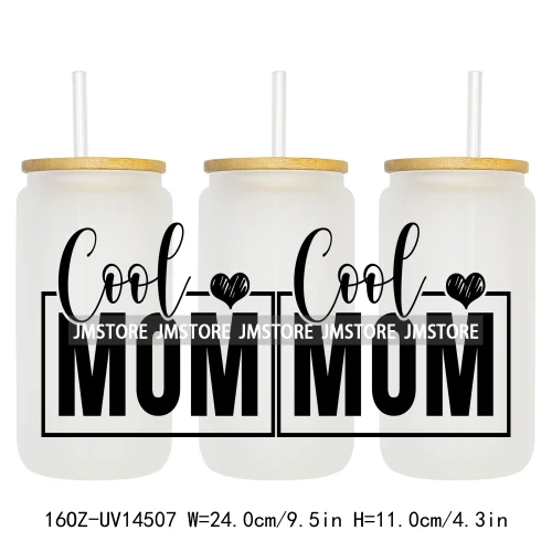 Girl Boy Mom Funny Quotes UV DTF Stickers Ready to Transfer Cup Wrap Custom Labels DIY Craft For Libbey Can Glass Tumblers Mugs