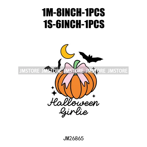 Custom Trick Or Read Ghost Witches Spooky Book Club Decals Bookish Girly Halloween DTF Iron On Transfers Stickers For T-shirts