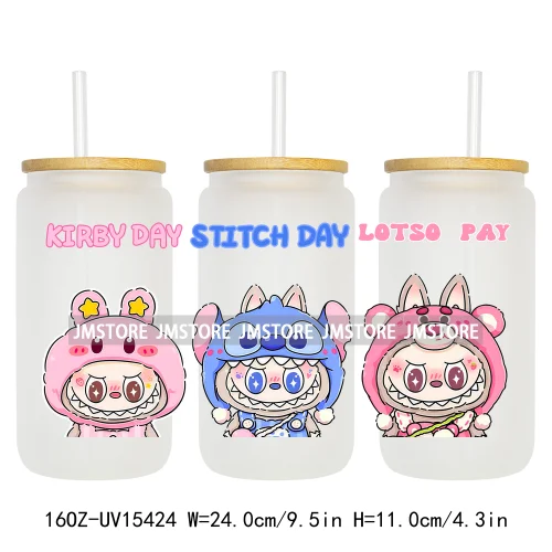 Anime Cartoon Dolls Character UV DTF Stickers Ready to Transfer Cup Wrap Custom Print DIY Craft For Libbey Glass Can Mug Tumbler
