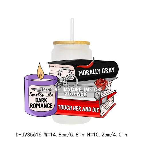 Trendy Readers Book Club UV Sticker Decals For Libbey Cold Cups Mugs Tumbler Transfer Stickers Waterproof High Quality Labels