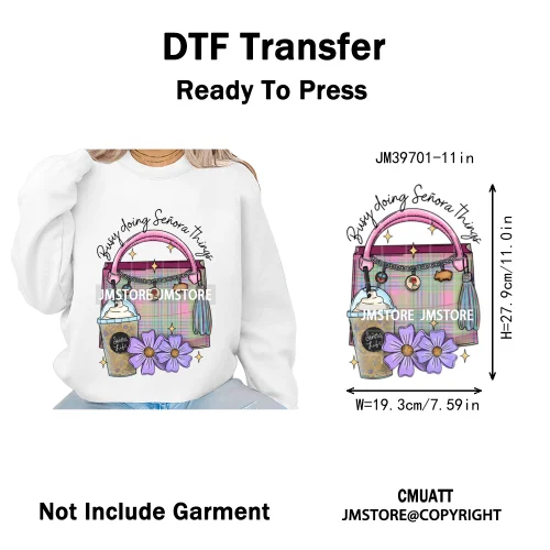 Mexican Culture Halloween Vibes Spanish Cafecito Viva Design Iron on DTF Washable Transfers Stickers Ready to Press for Hoodies