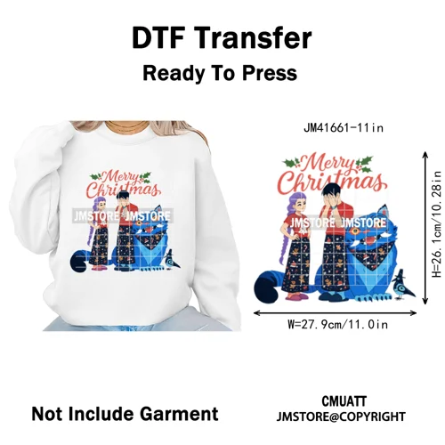 Christmas Kpop Holiday Idol Santa Holly Jolly Merry Christmas Iron on DTF Washable Transfers Stickers Ready to Press for Textile