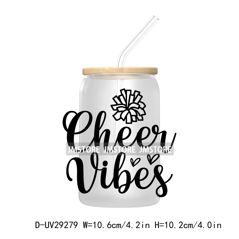 Cheer Mom Mama Sport UV DTF Transfer Stickers Decals For Libbey Cold Cups Mugs Tumbler Waterproof Craft Coquette Bow Cheerleader