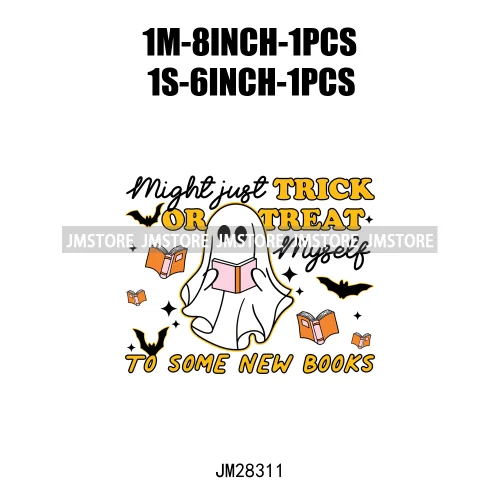 Howdy Halloween Spooky Book Lover Club Boo Jee Designs Ghosting You For Books Coffee Iron On DTF Transfers Stickers For Hoodies