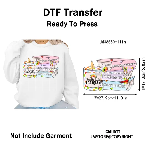 Funny Book Lover Club Inspirational Sayings Reading Coffee Iron on DTF Washable Transfers Stickers Ready to Press for Clothing