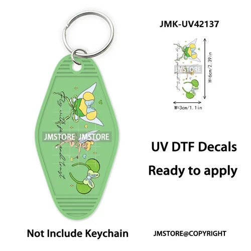 Coquette Bow Magical Mouse Cartoon UV DTF Motel Keychain Decal Ready To Ship Durable Transfer Stickers Prints For Hotel Keychain