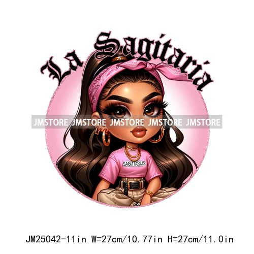 3d Custom Headband Hispanic Zodiac Girls Latina Constellation Lady DTF Iron On Transfers Stickers Ready To Press For T-shirts