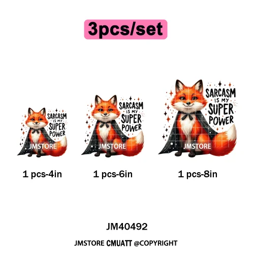 Funny Animal Snarky Inspire Quotes Dog Cat Sarcastic Saying Iron on DTF Washable Transfers Stickers Ready to Press for Clothes