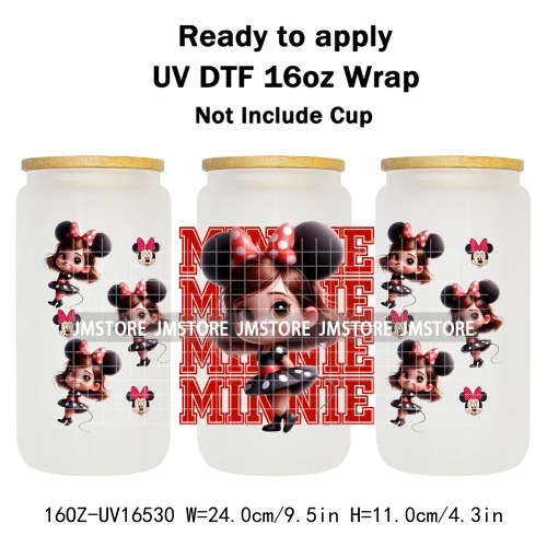 Toy Cartoon Movie Character UV DTF Wraps Transfer Sticker Selfadhesive Waterproof High Quality For 16OZ Libbey Glass Can Tumbler