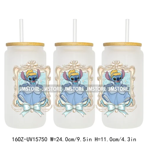 Retro Cartoon Western Summer Vibes UV DTF Cup Wraps Ready To Apply Waterproof Transfer Stickers For 16OZ Libbey Glass Can Mugs