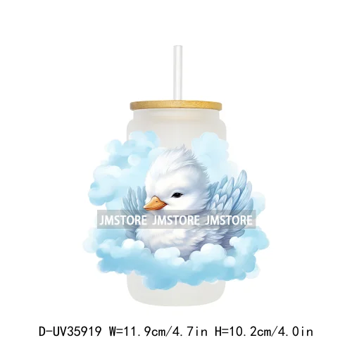 Dreamy Sleeping Baby Animals UV Sticker Decals For Libbey Cold Cups Mugs Tumbler Transfer Stickers Waterproof Top Quality Prints