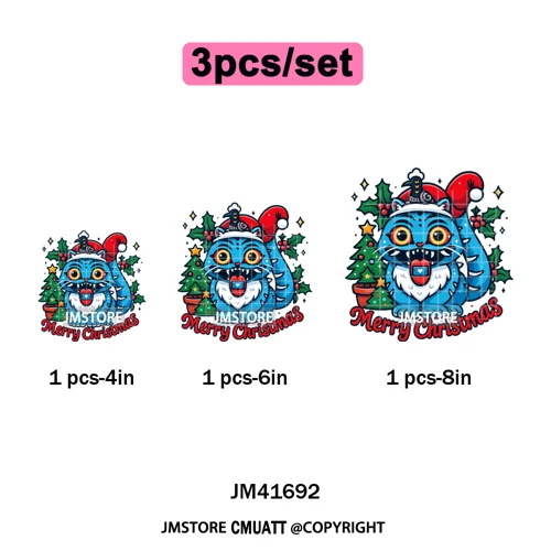 Merry Christmas Kpop Music Band Group Character Xmas Festive Love Iron on DTF Transfers Stickers Ready to Press for Clothes Bags
