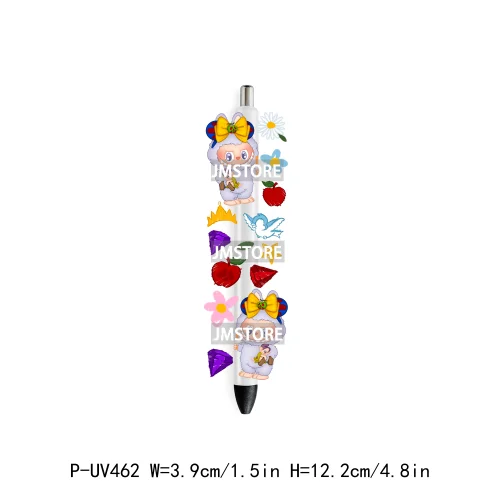 Cute Cartoon Monsters Character Kids UV DTF Pen Wraps Ready To Apply Transfer Stickers Waterproof Prints Durable Custom Labels