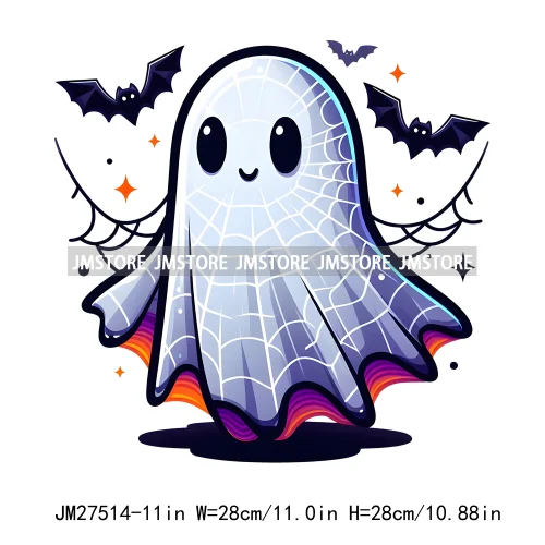 Cute Boo Howdy Floral Ghouls Animal Pumpkin Halloween Decal Logos DTF Iron On Transfers Stickers Ready To Press For T-shirts