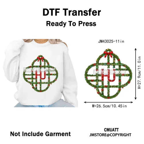 Kpop Hunters Merry Christmas Tiger Anime Lover Holiday Gift Iron on DTF Heat Transfers Stickers Ready to Press for Sweatshirts