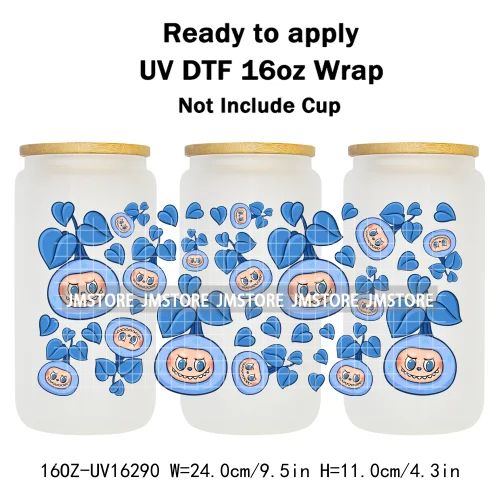 Laboo Cute Cartoon Monsters Soda Coquette UV DTF Stickers Ready To Transfer Cup Wrap Custom Labels For Libbey Can Glass Tumbler
