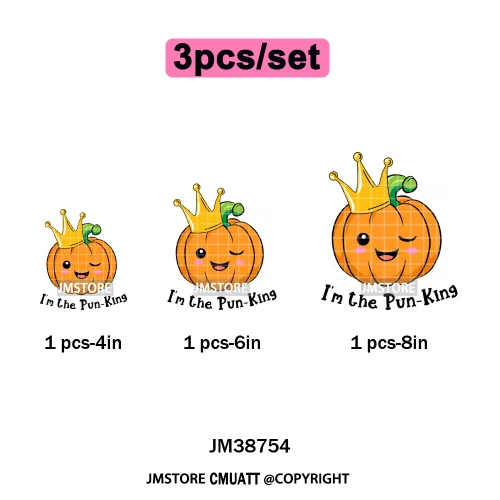 Cute Boos Ghost Pumpkin Halloween Season Thermal Printing Iron on DTF Washable Transfers Stickers Ready to Press for Textile