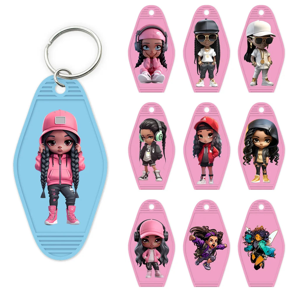 Black Girl Magic High Quality WaterProof UV DTF Sticker For Motel Hotel Keychain Urban Street  Girls Life