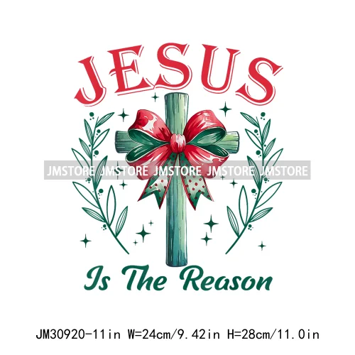 Oh Come Let Us Adore Him Jesus Religious Christmas Season Bible Verse Iron On DTF Transfers Stickers Ready To Press For T-shirts