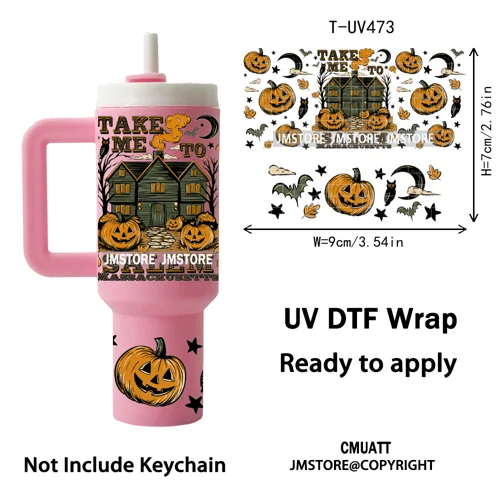 Cartoon Movie Thanksgiving Christmas UV DTF Keychain Wraps Ready To Apply Durable Custom UV Stickers For Mini Tumbler Keychain