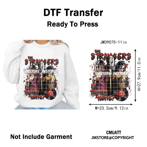 Ghoul Mum Witchy Halloween Horror Killer Movie Character Iron on DTF Washable Transfer Stickers Ready to Press for T-shirts Bags