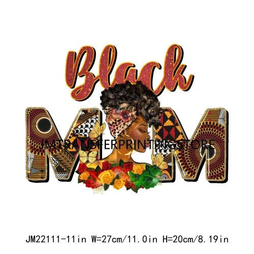 Blessed Proud Black Women Small Business Mama Cheer Mom Life Logos Autism Mom DTF Transfer Stickers Ready To Press For Hoodies