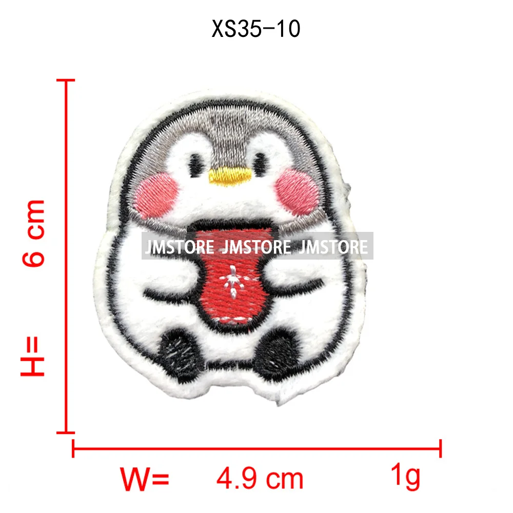 Sweet Christmas Small Size Snowman Santa Cozy Animal Xmas Holiday Gifts Kids Embroidery Appliques Iron on Patches for Clothing