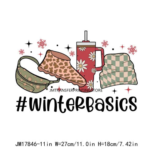 All I Need Is Cozy Winter Drink Coffee Lover Coquette Christmas Iron on Washable DTF Transfer Sticker Ready to Press for Hoodies