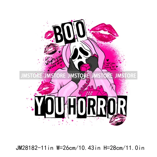 Diy Spooky Ghost Love Reading More Books Good Vibes Halloween Decals DTF Iron On Transfers Stickers Ready To Press For T-shirts