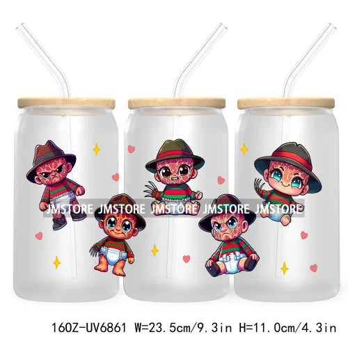 Cartoon Mouse Princess Friends 16OZ UV DTF Cup Wrap Transfers Stickers For Libbey Glass Can Cups Tumbler Waterproof Craft