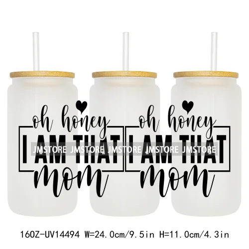 Girl Boy Mom Funny Quotes UV DTF Stickers Ready to Transfer Cup Wrap Custom Labels DIY Craft For Libbey Can Glass Tumblers Mugs