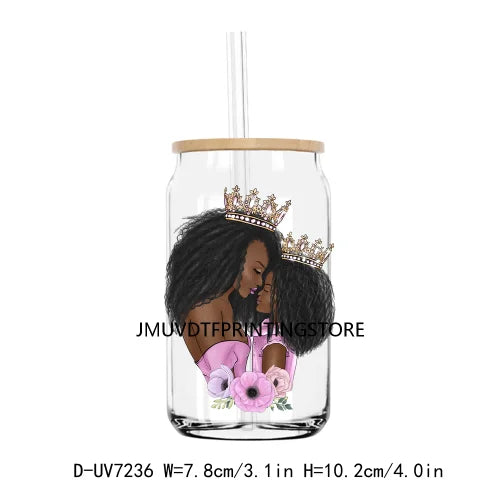 Mother's Day Daughter And Mama UV DTF Transfer Sticker Decals For Libbey Cold Cups Mugs Tumbler Waterproof DIY Logo Fashion Girl