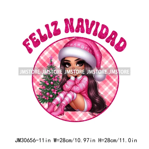 Pan Dulce Concha Ghost Christmas Feliz Latina Girl Muerta Por Dentro Pero Es Navidad Iron On DTF Transfers Stickers For Clothes