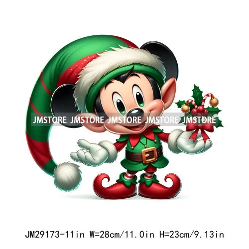 Special Delivery Characters Cartoon Santa Claus Christmas Gift Iron On DTF Transfers Stickers Ready To Press For Clothes