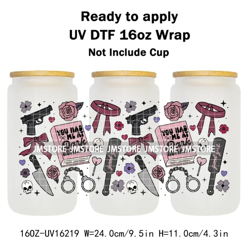 Books Coffee Coquette Fruits Girly 16OZ UV DTF Cup Wrap Ready To Apply Waterproof Transfer Stickers For Libbey Glass Can Tumbler
