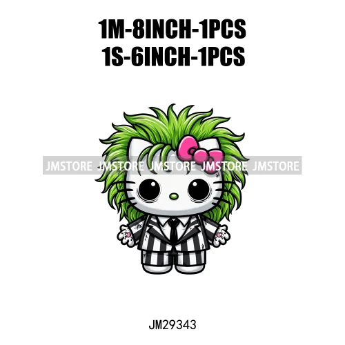 Cartoon Horror Character Halloween Vibes Pumpkin Killer Logos Iron On DTF Transfers Stickers Ready To Press For Hoodies