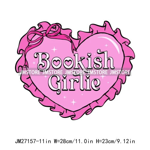 Bookish Girlie Sports Romance Reader Book Tropes Fictional Booktrovert Positive Saying DTF Iron On Transfer Stickers For Clothes