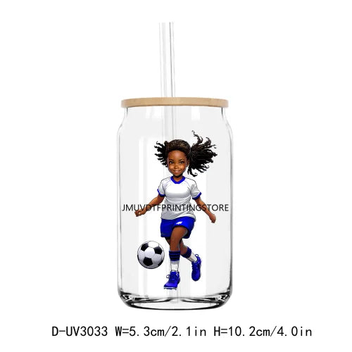 Sport Football Baseball Girl UV DTF Transfers Stickers Decals For Libbey Cold Cups Mugs Tumbler Waterproof DIY Craft