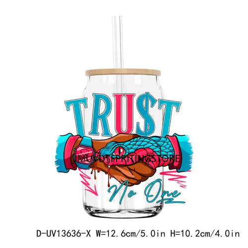 Snack Trust No One UV DTF Transfers Stickers Decals For Libbey Cold Cups Mugs Tumbler Waterproof DIY Logo Hip Pop