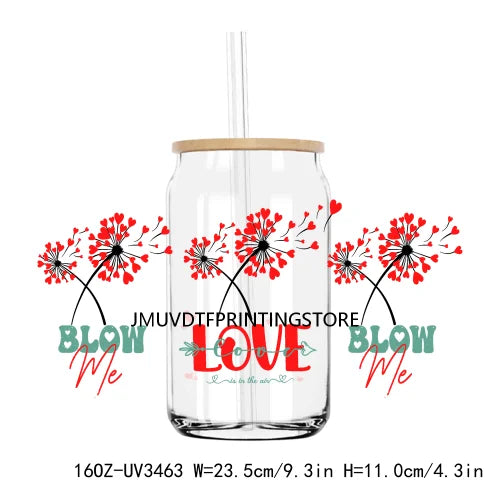 Love Jesus Valentine's Day 16OZ UV DTF Cup Wrap Transfers Stickers Mama Custom Label DIY Waterproof Logo For Libbey Glass Can