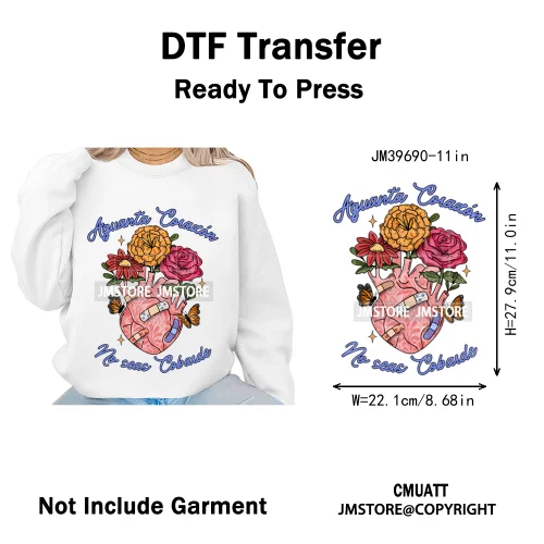 Mexican Culture Halloween Vibes Spanish Cafecito Viva Design Iron on DTF Washable Transfers Stickers Ready to Press for Hoodies