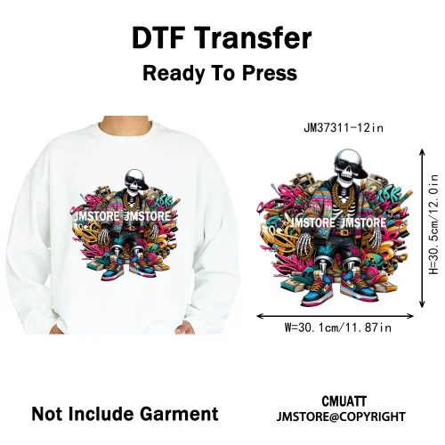 12in Monster Trucks Are My Jam Urban Graffiti Racing Rules Iron on Washable DTF Transfers Stickers Ready to Press for Clothing