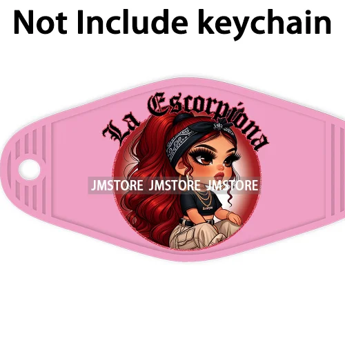 Chicana Chola Chibi Style Latina Zodiac High Quality Durable WaterProof UV DTF Stickers For Motel Hotel Keychain Lady Women