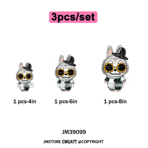 Horror Movie Character Cartoon Dolls Halloween Printing Iron on DTF Washable Transfers Stickers Ready to Press for Clothes Bags