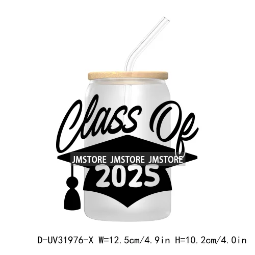 Class Of 2025 Graduation High School Senior UV DTF Transfer Stickers Decals For Libbey Cold Cups Mugs Tumbler Waterproof Labels